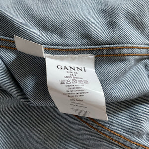 Ganni Cropped Hooded Denim Jacket