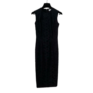 Victoria Beckham Black Lace Bodycon Midi Dress