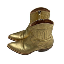 Golden Goose Courtney Gold Leather Boots