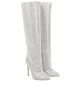 PARIS TEXAS Holly Embellished Knee-High Boots