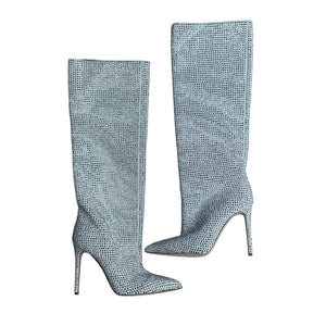 PARIS TEXAS Holly Embellished Knee-High Boots