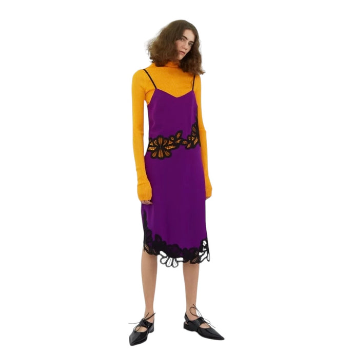 Victoria Beckham Silk Purple Dress