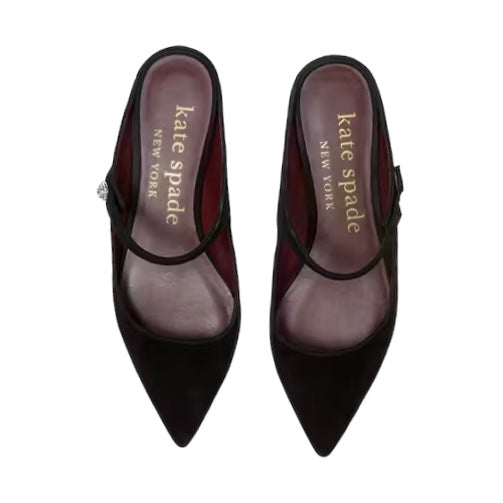 Kate Spade Black Suede Meg Mules