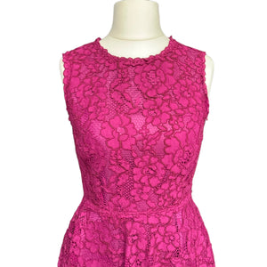 Carolina Herrera Purple Lace Dress