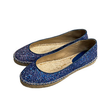 Jimmy Choo Blue Glitter Espadrilles