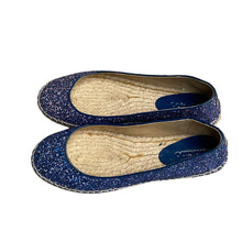 Jimmy Choo Blue Glitter Espadrilles