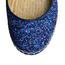 Jimmy Choo Blue Glitter Espadrilles