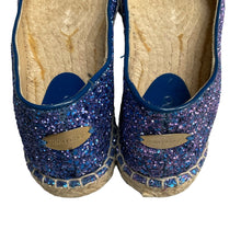 Jimmy Choo Blue Glitter Espadrilles