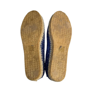 Jimmy Choo Blue Glitter Espadrilles