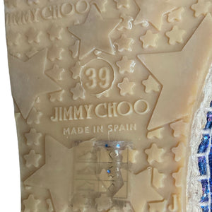 Jimmy Choo Blue Glitter Espadrilles