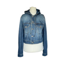 Ganni Cropped Hooded Denim Jacket