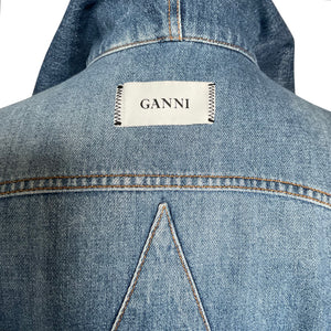 Ganni Cropped Hooded Denim Jacket